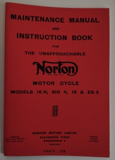 Norton maintenance manual and instruction book, 1949