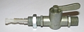 Petrol tap, flat lever arm style, 1/4in BSP, main, plain finish