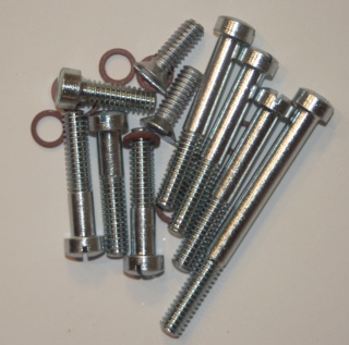 Screw set, timing cover Norton singles 1936 to 1938, ss and zp