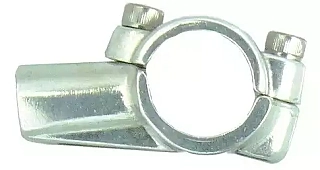 (image for) Mirror mount, silver, 7/8 inch bar, 10mm thread, ea