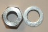 Gearbox bottom mounting bolt nut and washer, Norton (plain)
