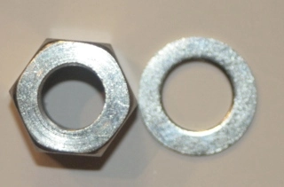(image for) Gearbox bottom mounting bolt nut and washer, Norton (plain)