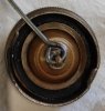 Oil cap, with dip wire, bayonet mount, brass, 1-1/2in USED