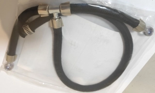 (image for) Rocker oil feed pipe assembly, Norton Dominator, black rubber