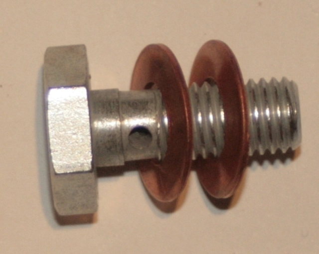 Modal Additional Images for Rocker box banjo bolt, Norton twins, ss with washers, each.