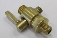 (image for) Petrol tap, lever arm, brass, 1/8in BSP, no filter UK