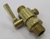 Petrol tap, brass, 1/4x1/4, lever, large bore, UK made