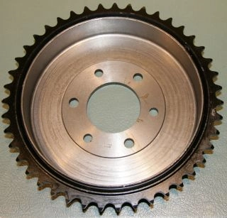Brake drum + sprocket, plunger Norton (Made in UK)
