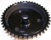 Brake drum + sprocket, featherbed Norton, 43T 3/8inch wide - Click Image to Close