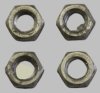 Nut, tappet adjuster, Norton twins, dural, set 4