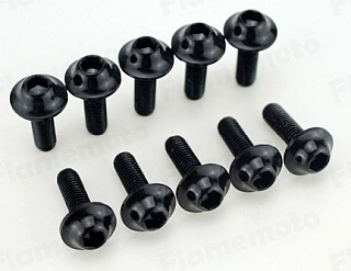(image for) Screws, domed head, flanged, socket, windscreen 5 x16mm