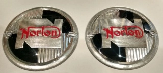 (image for) Tank badge, Norton, round (pair)