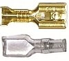 (image for) Wiring, spade terminal, female, brass, with sleeve (ea)