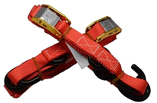 (image for) Tie Down strap 25mm soft hook flame (pr)