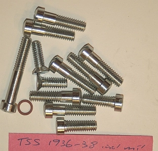 (image for) Screw set, timing cover, Norton singles 1936-1938, incl mil