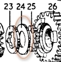 Bearing retainer, main gear wheel rollers, Norton